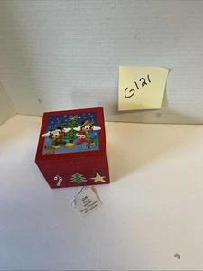 Mickey & Minnie ~ Sr. Navidad ~ Jingle Bells ~ Caja de música con espejo de Navidad NUEVO - Imagen 1 de 4
