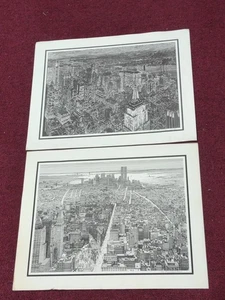2 litografie firmate Sandra Finkenberg NYC Skyline, 17,5" x 22". Times Square - Foto 1 di 12
