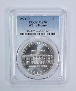 1992-D White House Commemorative Dollar MS70 PCGS Blue Label *6899 - Picture 1 of 5