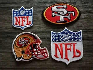 4 pezzi toppa SAN FRANCISCO 49ERS squadra di calcio ricamata ferro o cucita maglia  - Foto 1 di 8