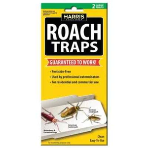 Harris Roach Large Traps Pest Glue Board For Residential & Commercial Use 2 pk - Picture 1 of 1
