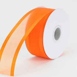 7/8" 25YD Organza Ribbon Satin Edge All Color:Red+Gold+ - Picture 1 of 28
