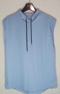 SLEEVELESS HOODIE MENS LIGHT BLUE XL BRAND NEW - Picture 1 of 3