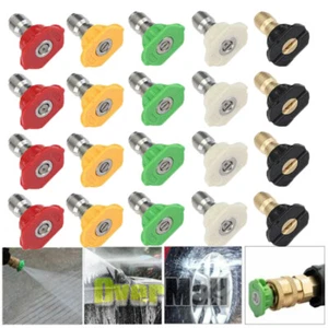 5-20pcs High Pressure Washer Spray Nozzle Tips Variety Degree 1/4" Quick Connect - Picture 1 of 15