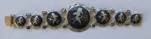 Armband Asien 925 Silber emailliert Vintage 80er bracelet silver - Bild 1 von 6
