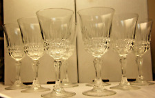 Vtg Arcoroc France Crystal D'Arques Durand Stemmed Wine Glasses 8 Pc Set 8oz 7"