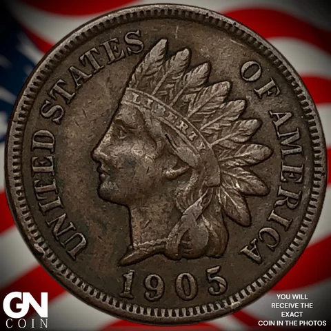 1905 Indian Head Cent Penny  Q8229 Cover