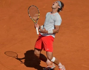 ● RARE RAFA NADAL FRENCH OPEN 2013 TENNIS RED SHORTS NIKE SIZE MEN'S ADULT L ● - Picture 1 of 16