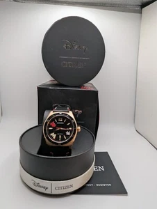 Citizen Eco-Drive Mens Black Disney Mickey Mouse Round Casual Wristwatch - Picture 1 of 12