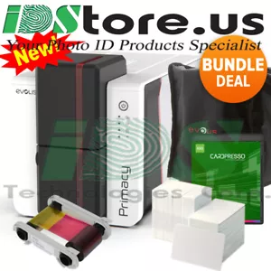 New Evolis Primacy 2 Dual Side Expert Fire Red ID Card Printer W/ Mag Encoder - Picture 1 of 9