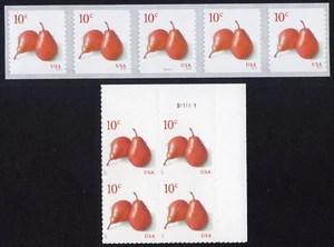 Scott #5039-5178 Pears Plate Block & Plate # Coil (PNC5) of 5 Stamps - MNH - Picture 1 of 1