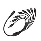 5.5x2.1mm 1 Female To 8 Male Power Cord Splitter Adapter Cable Extension For GSA
