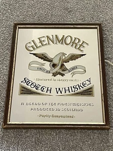 GLENMORE MIRROR FINEST SCOTCH WHISKY RARE Advertising Pub Scotland Man Cave - Picture 1 of 5