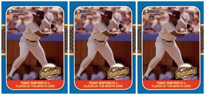 (3) 1987 Donruss Highlights #12 Tony Gwynn San Diego Padres Card Lot