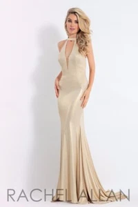 Rachel Allan 6121 hellgold schimmerndes Galakleid Kleid Gr. 6 - Bild 1 von 2