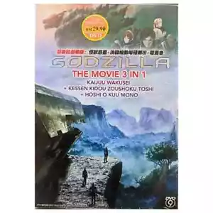 Godzilla The Movies 3in1 Kaijuu Wakusei+Kessen Kidou+Hoshi O Kuu Mono *Eng Dub* - Foto 1 di 6