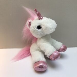 New Adorable Aurora White PINK UNICORN Plush Sparkle Tales Stuffed Animal Toy