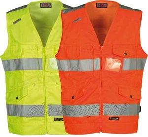 GILET CASACCA ALTA VISIBILITA' LAVORO PAYPER MASTER CATARIFRANGENTE BANDE 3M - Picture 1 of 3