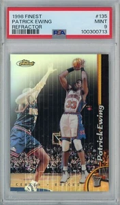 1998-99 TOPPS FINEST PATRICK EWING REFRACTOR CLEAN #135 MINT PSA 9 KNICKS - Picture 1 of 1