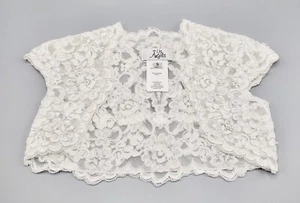 Us Angels Girl’ Lace Dressy Snow White Bolero Size 5 Years New Without Tags - Picture 1 of 6