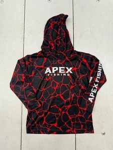 Apex Fishing Black Red Long Sleeve Hooded UPF Shirt Boys Size 4T - Picture 1 of 5