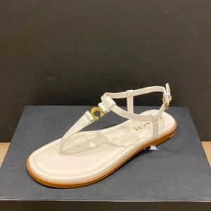 Scarpe sandali Coach Jessica gesso bianco pelle scarpe basse tacco decolte 6 NUOVI - Foto 1 di 4