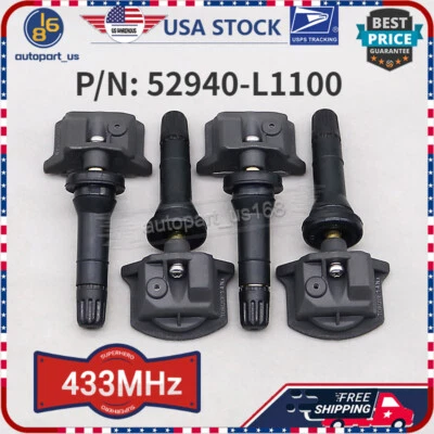 Sensores de presión de neumáticos TPMS para Kia K5 Seltos Sorento Sportage 52940-L1100 4X EE. UU. Foto 1 de 4