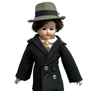 German Bisque Gebruder Heubach Character Boy Doll 275 Stetson Sample Hat #D10 - Picture 1 of 16