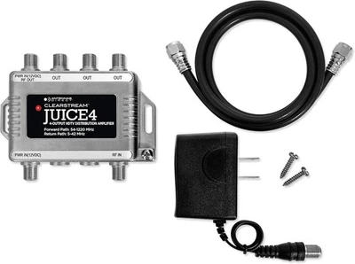 Antennas Direct ClearStream JUICE4 Distribution Amplifier, Output to 4 Televisio - Image 1 of 4