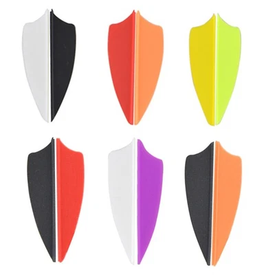 50PCS 1.75" Archery Arrow Feather Plastic Vanes Rubber Fletches Bow Arrow DIY - Image 1 of 4