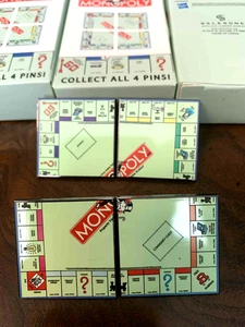 Monopoly Board Box Emaille Pin KOMPLETT Set 4 + Boxen - Bild 1 von 3