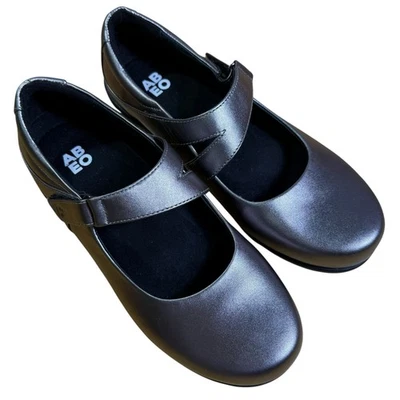 Womens Abeo Platinum Silver Comfort Shoes 8.5 Alice Mary Jane Metallic Nurse NEW - Image 1 of 4