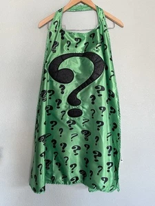 DC Comics Six Flags Riddler Question Mark Green Souvenir Cape Cosplay - Picture 1 of 6