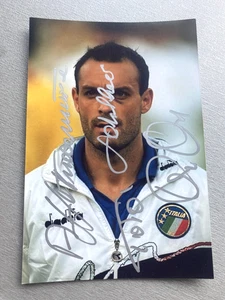 SALVATORE SCHILLACI (†2024) Goldener Ball WM 1990 signed Foto 10x15 Autogramm - Picture 1 of 1