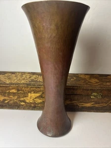 Antique JCLR Hand Hammered Copper 12” Vase Santa Clara del Cobra Mexico - Picture 1 of 6