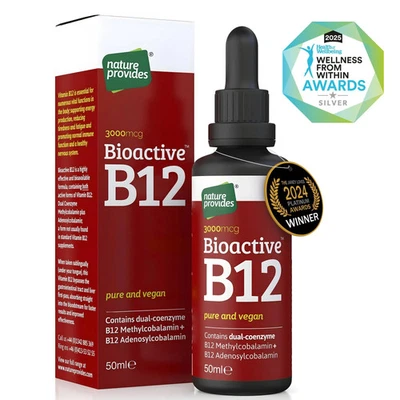 Nature Provides Liquid Vitamin B12 (Bioactive B12, 3000 mcg) Made in the UK - 50 - Image 1 of 4