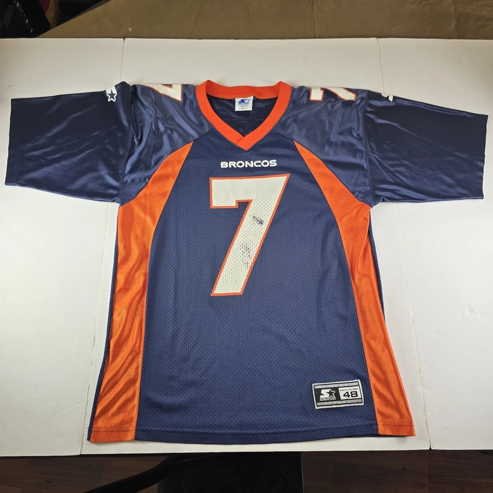  Винтажная футболка Джона Элвея для начинающих 90 No7 Denver Broncos NFL взрослый размер большой/48 - Изображение 1 из 4