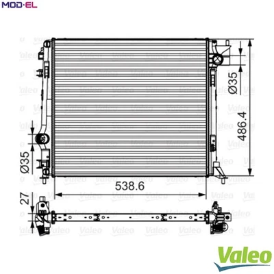 RADIATOR ENGINE COOLING 701641 FOR RENAULT M5M 450 1.6L 4cyl ESPACE V - Image 1 of 4
