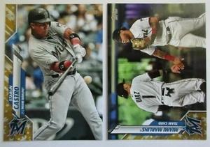 2020 Topps Gold Star Parallel Miami Marlins Team Set Series 1 & 2 - 20 Cards - Bild 1 von 1