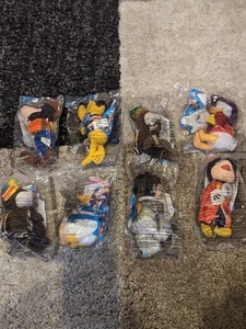 NEW DISNEYLAND PARIS DISNEY McDONALD'S SET OF 8 MINI PLUSH MICKEY MOUSE 2000 - Picture 1 of 18