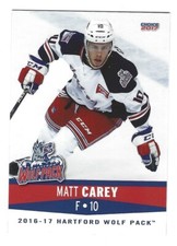 2016-17 Hartford Wolfpack (AHL) Matt Carey 