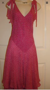 Express Celia Birtwell Pink Dot Silk Maxi Long Dress. Size: 2,4,6 - Picture 1 of 12
