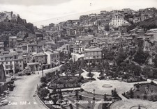 CARTOLINA SICILIA ENNA, VILLA DI PORTA PISCIOTTO E PANORAMA