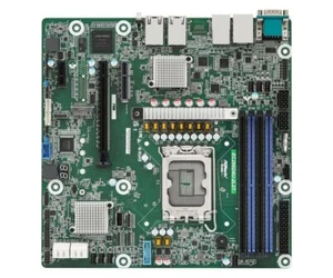 ASRock EC266D4U-2L2T MB Intel Xeon Pentium LGA1700 DDR5 10G LAN VGA SATA mATX - Picture 1 of 5