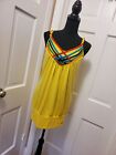 Coogi Bright Yellow Tank/mini Dress/swim Coverup Size Mediumsweet And Colorful