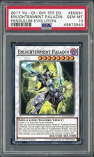 2017 YUGIOH! PENDULUM EVOLUTION #EN031 ENLIGHTENMENT PALADIN 1ST PSA 10 GEM MINT