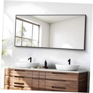 Bathroom Mirror,24x48 inch Wall Mirror for Bathroom Wall 48"L x 24"W Rectangle - Picture 1 of 8