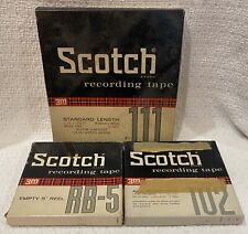 Lot of 3 Vintage Scotch Brand RB-5, 102, 111 Recording Tapes NOT TESTED