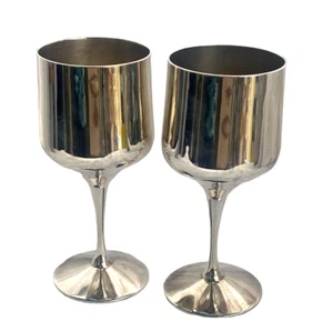 Strachan Silverplate Goblets X 2 Vintage - Picture 1 of 6