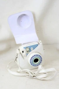 TESTED Fujifilm Instax Mini 8 White w/ CAIUL leather case & covering - Picture 1 of 8